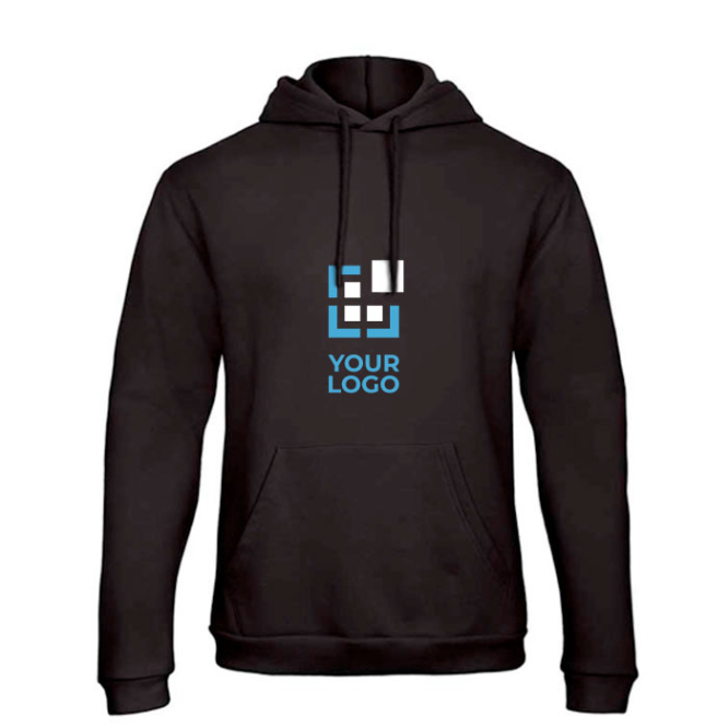 Sweatshirt voor heren met kangoeroezak en capuchon 270 g/m² B&C met jouw bedrukking