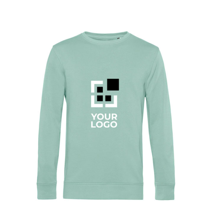 Sweatshirt van biologisch katoen met ronde hals 280 g/m² B&C met jouw bedrukking