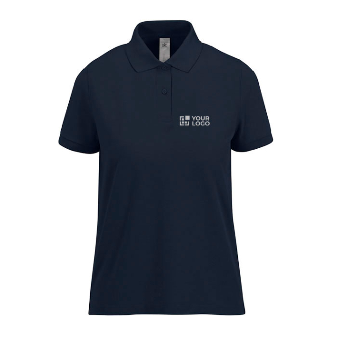 Basis katoenen polo voor dames met korte mouwen 210 g/m² B&C met jouw bedrukking