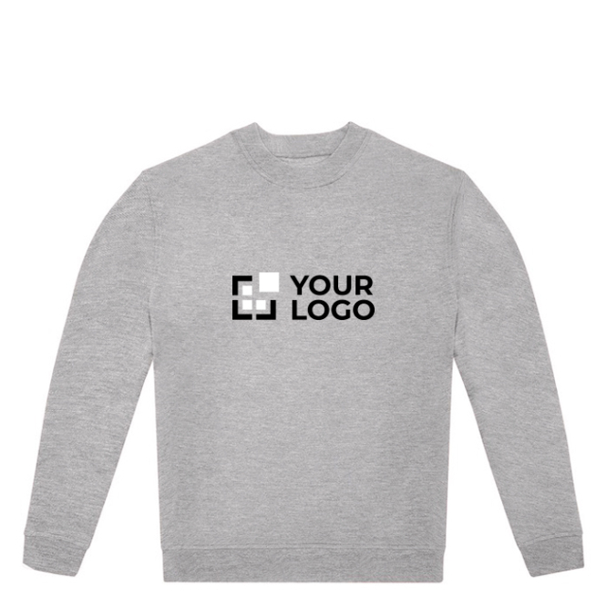 Unisex sweater van katoen en polyester met ronde hals 280 g/m² B&C 