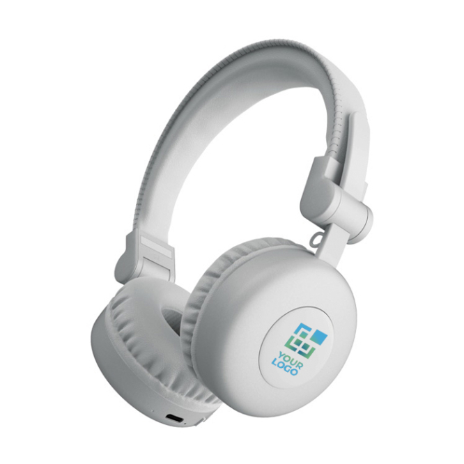 Draadloze koptelefoon met handsfree functie Fresh 'n Rebel Code Core met jouw bedrukking wit
