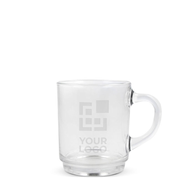 Hittebestendig theeglas met capaciteit van 260ml met jouw bedrukking
