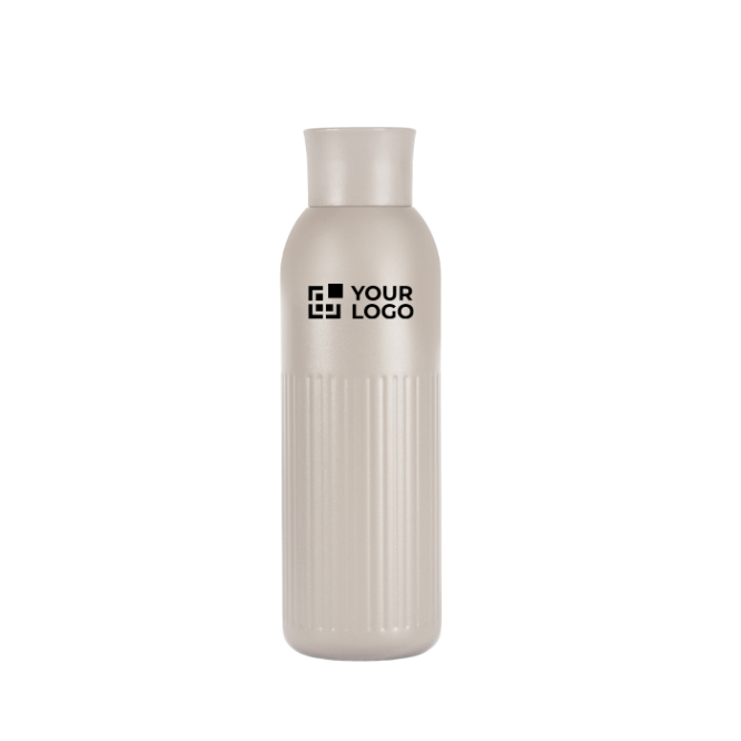 Thermofles van gerecycled staal met drukknoopsluiting 500 ml