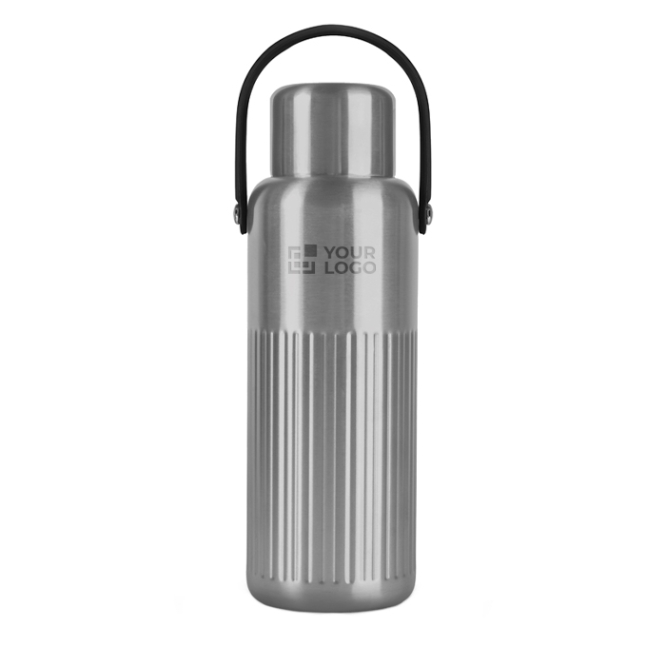 Thermos van gerecycled RVS met dop die ook als beker dient 1 L