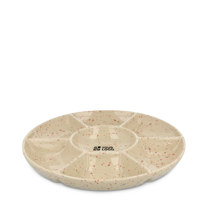 Handgemaakte keramieken schaal met spetterdesign Sagaform