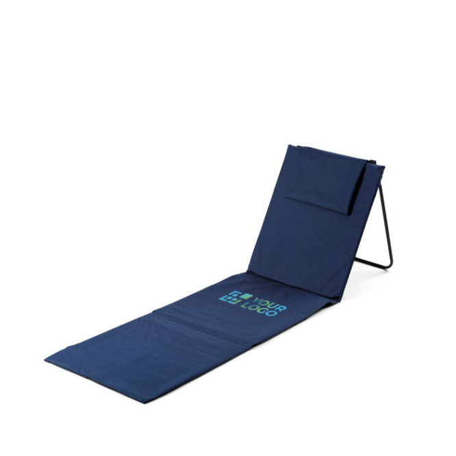 Opvouwbare strandmat met verstelbare rugleuning met jouw bedrukking
