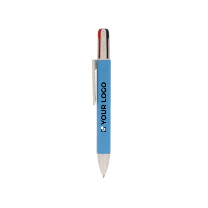 Multifunctionele pen 4-in-1 gemaakt van duurzaam papier met jouw bedrukking