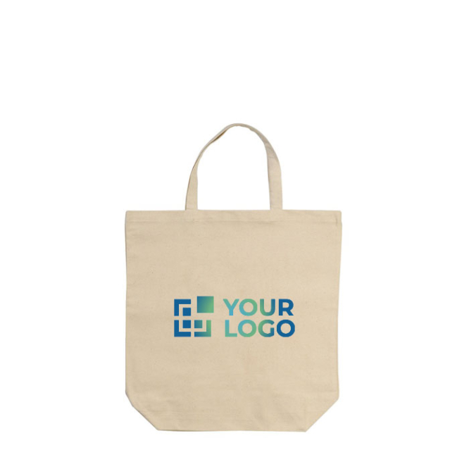 Canvas katoenen tas met korte bijpassende handvatten 250 g/m2 met jouw bedrukking