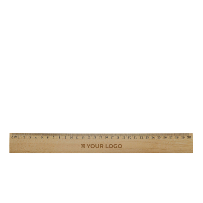 Cederhouten liniaal met metrische schaal tot 30 cm