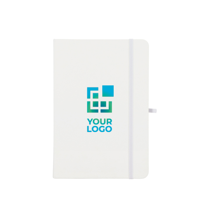 A5 PU-notitieboek met plaknotities, pagina’s met puntjes