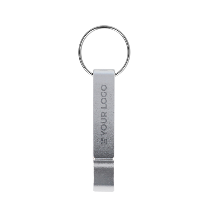 Aluminium sleutelhanger met flesopener en blikopener