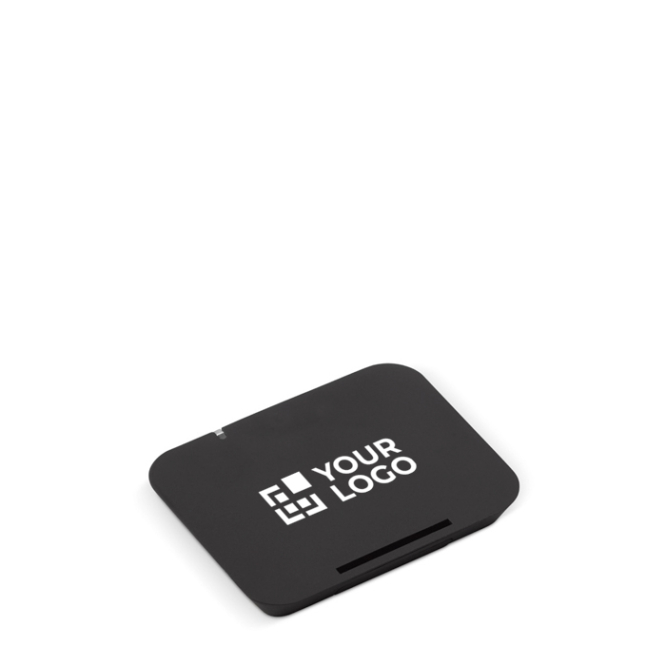 Draadloze oplader en standaard met gladde afwerking voor telefoon 5W met logo