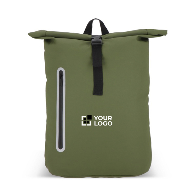 Rolltop rugzak van PU met reflecterende details 20L