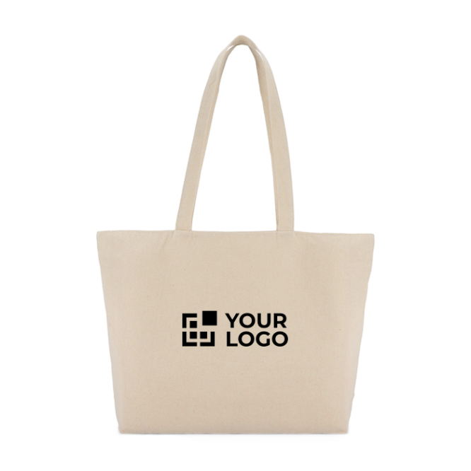 Katoenen tas OEKO-TEX met ritssluiting 320 g/m²