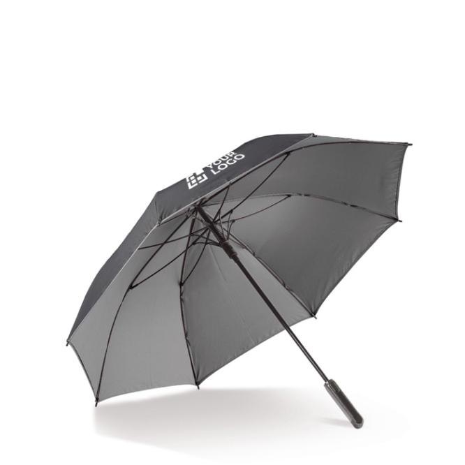 Windbestendige paraplu met ergonomische handgreep 25'' met jouw bedrukking