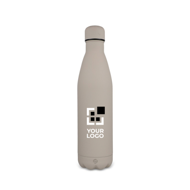 Fles van gerecycled roestvrij staal met logo 750 ml