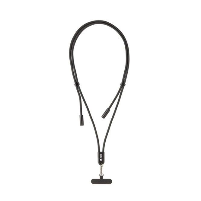 RPET USB-C-kabel voor mobiel met draaglus om de nek, 60 W snelladen