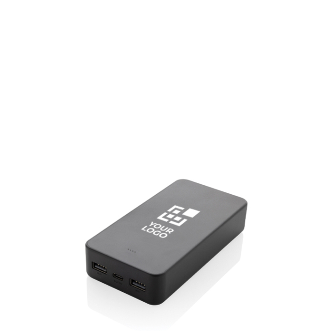 Milieuvriendelijke powerbank van 20.000 mAh met 3 oplaadpoorten
