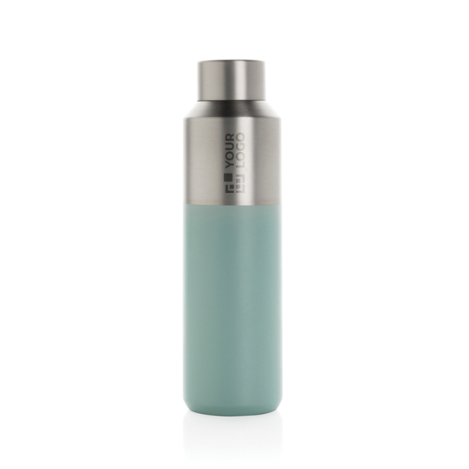 Thermofles van gerecycled staal met lekvrije dop 600ml