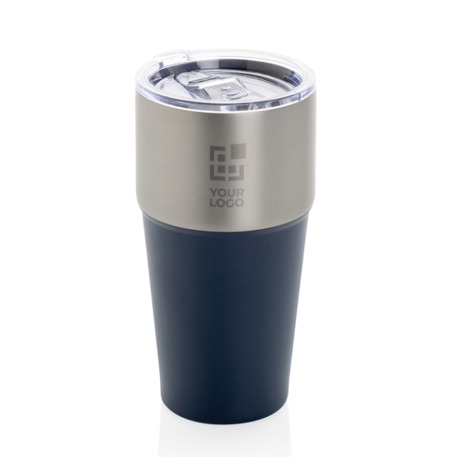 Antilek thermobeker van gerecycled roestvrij staal 500ml