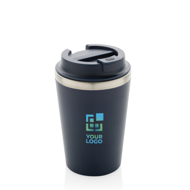 Ecologische dubbelwandige thermomok met lekvrije deksel 350ml