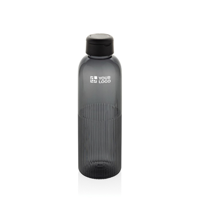 RPET-fles met grip en origineel ribbel design 750 ml