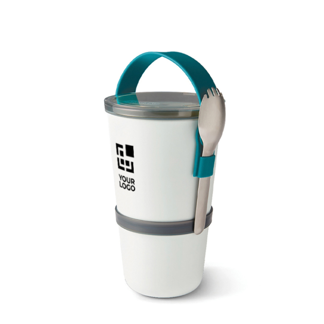 Beker-lunchbox met 2 luchtdichte bakjes Black+Blum 900ml