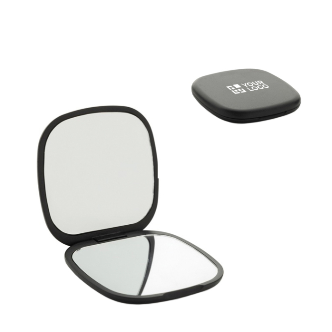 Spiegeltje gerecycled kunststof met standaard- en vergrotende spiegel