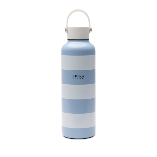 Lekvrije thermofles met stranddesign en draaglus 600ml