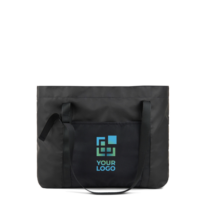 Grote tas van gerecycled polyester met interne en externe vakken