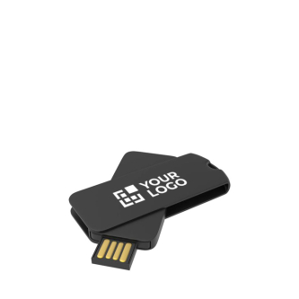 Custom made USB stick, draaibare metalen clip, gemaakt in Europa