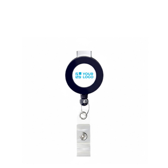 Custom made ronde intrekbare badgehouder, personaliseerbaar ⌀2