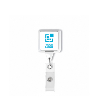 Custom made vierkante intrekbare badgehouder, personaliseerbaar