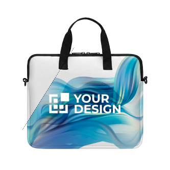 Neopreen laptoptas met demping, te voorzien van logo