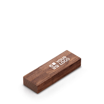 USB van walnoothout met afsluitdop