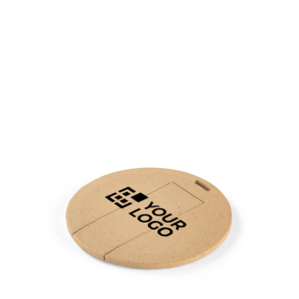 Ronde USB van tarwevezel en kunststof