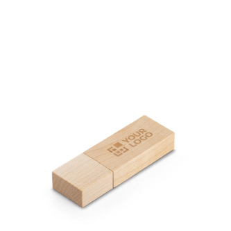 Draaibare USB van bamboe of esdoornhout