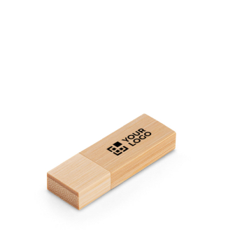 USB van bamboehout met afsluitdop
