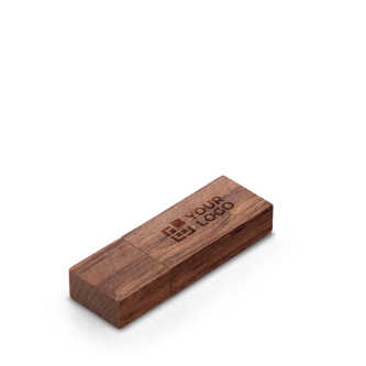 USB van walnoothout met afsluitdop