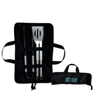 Inclusief 3 barbecue-accessoires weergave met jouw bedrukking