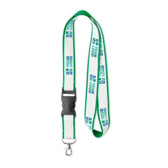 Keycord van polyester en satijn met logo