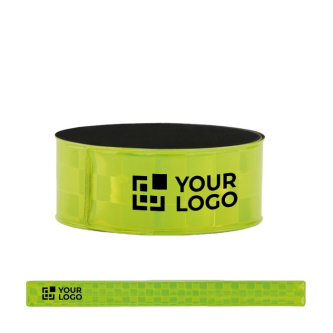 Reflecterende gepersonaliseerde polsbandjes PVC kleur geel