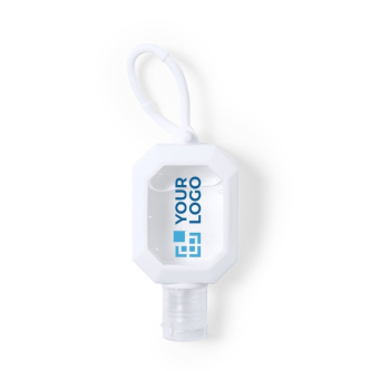 Aloë vera handgel sleutelhanger met logo weergave met jouw bedrukking