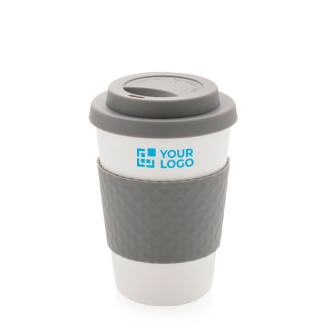 Plastic gepersonaliseerde koffiebeker to go kleur zwart