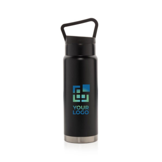 Thermische waterfles met logo en handvat weergave met jouw bedrukking