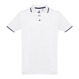 Katoenen poloshirts met logo, 210 g/m2 in de kleur wit