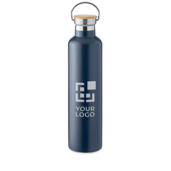 Grote thermosfles bedrukken met logo kleur matzilver