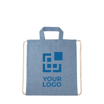 Reclame rugzakjes van gerecycled katoen, 140 g/m2