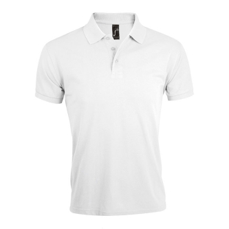 200 g/m2 polyester en katoenen poloshirt kleur wit
