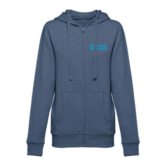 320 g/m2 damessweatshirt te bedrukken weergave met jouw bedrukking